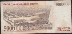 7.Emisyon 5 000 000 Lira G58 798540 Çok Temiz