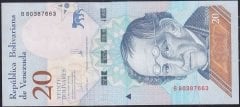 Venezuela 20 Bolivares 2018 Çil Pick104