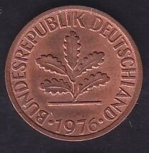 Almanya 1 Pfennig 1976 D