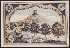 Almanya 1.25 Mark Notgeld 1920 Çil Filigranlı