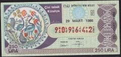 1986 29 Mart Çeyrek Bilet - N Serisi