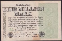 Almanya 1.000.000 Mark 1923 Çok Çok Temiz