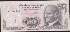 6.Emisyon 1.Tertip 50 Lira I32 134523 Çok Temiz