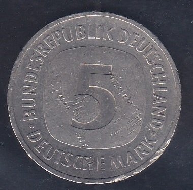 ALMANYA 5 MARK 1989 G SERİSİ TEMİZ
