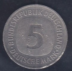 ALMANYA 5 MARK 1989 G SERİSİ TEMİZ