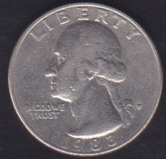 AMERİKA ÇEYREK DOLAR 1983 P