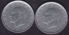 1966 Yılı 1 Lira (Ters Düz Takım)