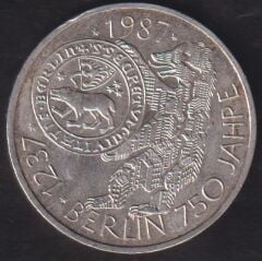 Almanya 10 Mark 1987 Gümüş (Berlin'in 750. Yıldönümü)