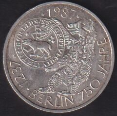 Almanya 10 Mark 1987 Gümüş (Berlin'in 750. Yıldönümü)