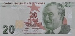 9.Emisyon 2.Tertip 20 Lira B892 502205 Çilaltı Çil Blok Radar