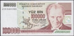 7.Emisyon 3.Tertip 100000 Lira J29 840260 Ççt +