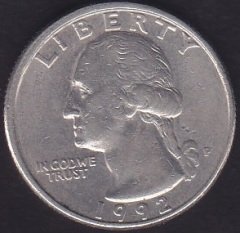 AMERİKA ÇEYREK DOLAR 1992 P