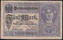Almanya 5 Mark 1917 Çok Temiz
