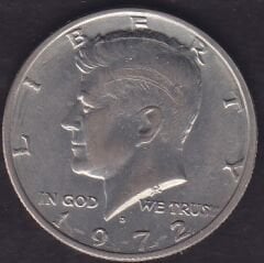 Amerika Yarım Dolar 1972 D