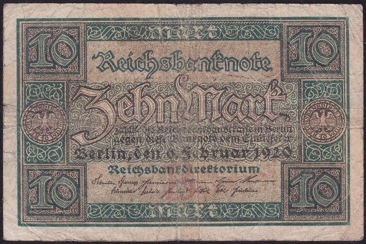 Almanya 10 Mark 1920 Çok Temiz