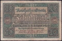 Almanya 10 Mark 1920 Çok Temiz