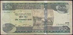 Etiyopya 100 Bırr 2015 Çok Temiz
