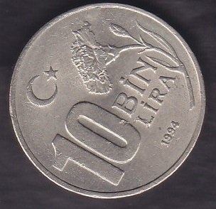 1994 YILI 10000 LİRA DÜNYA SPOR VE OLİMPİK DÜŞÜNCE YILI ÇA ÇİL