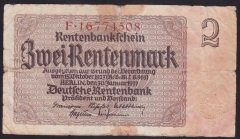 ALMANYA 2 RENTENMARK 1937 TEMİZ