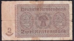 ALMANYA 2 RENTENMARK 1937 TEMİZ