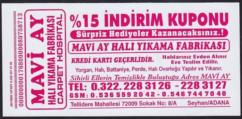 Mavi Ay Halı Yıkama İndirim Kuponu