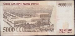 7.Emisyon 5 000 000 Lira H14 339535 Çok Temiz