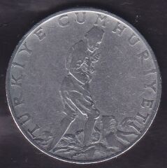 1962 Yılı 2.5 Lira Düz