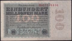 Almanya 100 Mark 1923 Çok Temiz+