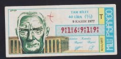 1977 9 KASIM TAM BİLET