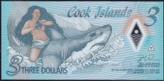 Cook Island 3 Dolar 2021 Çil Polymer