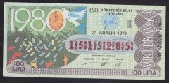 1979 31 ARALIK ÇEYREK BİLET - B SERİSİ