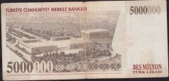 7.Emisyon 5 000 000 Lira H18 424456 Çok Temiz
