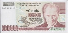 7.Emisyon 3.Tertip 100000 Lira I89 796210 Çilaltı Çil