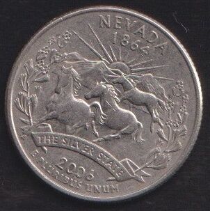 Amerika Çeyrek Dolar 2006 P Hatıra Nevada
