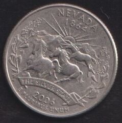Amerika Çeyrek Dolar 2006 P Hatıra Nevada