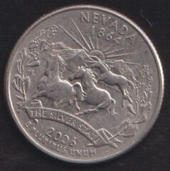 Amerika Çeyrek Dolar 2006 P Hatıra Nevada
