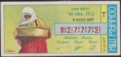 1977 9 Ekim Tam Bilet - T Serisi