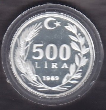 1989 YILI 500 LİRA MEKSİKA BASKI DARPHANE HATIRA PARASI ÇİL