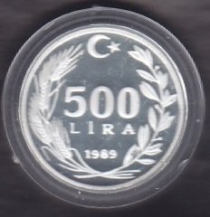 1989 YILI 500 LİRA MEKSİKA BASKI DARPHANE HATIRA PARASI ÇİL