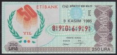 1985 9 KASIM ÇEYREK BİLET E SERİSİ