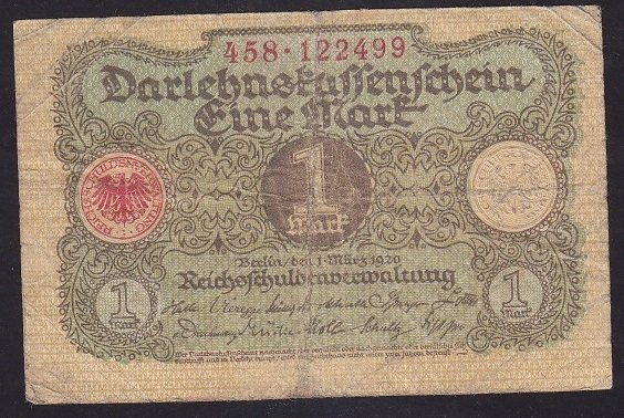 ALMANYA 1 MARK 1920 ÇOK TEMİZ