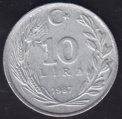 1987 Yılı 10 Lira