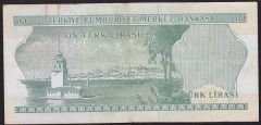 6.Emisyon 1.Tertip 10 Lira E11 008469 Çok Temiz+