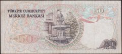 6.Emisyon 1.Tertip 50 Lira I21 798686 Çok Temiz