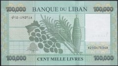 Lübnan 100000 Livre 2017 Çil Pick 95c
