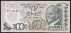 6.EMİSYON 1.TERTİP 100 LİRA E87 442154 ÇİLALTI