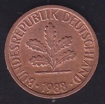 Almanya 1 Pfennig 1988 G
