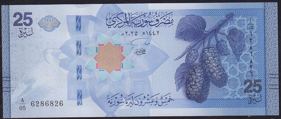 Suriye 25 Pound 2025 Çil ( 628 6 826 ) Blok Radar