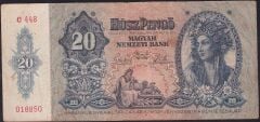Macaristan 20 Pengo 1941 Çok Temiz