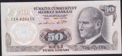 6.Emisyon 1.Tertip 50 Lira I16 420156 Çok Çok Temiz+